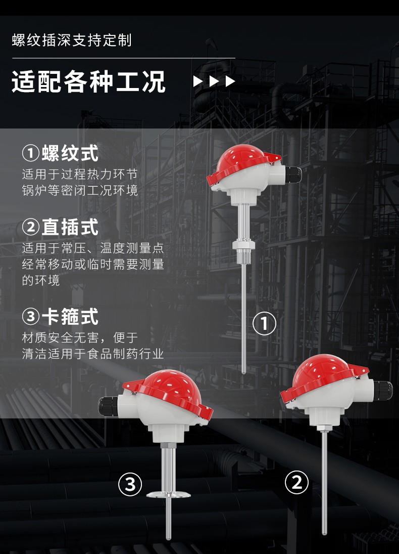 铠装温度传感器产品类型